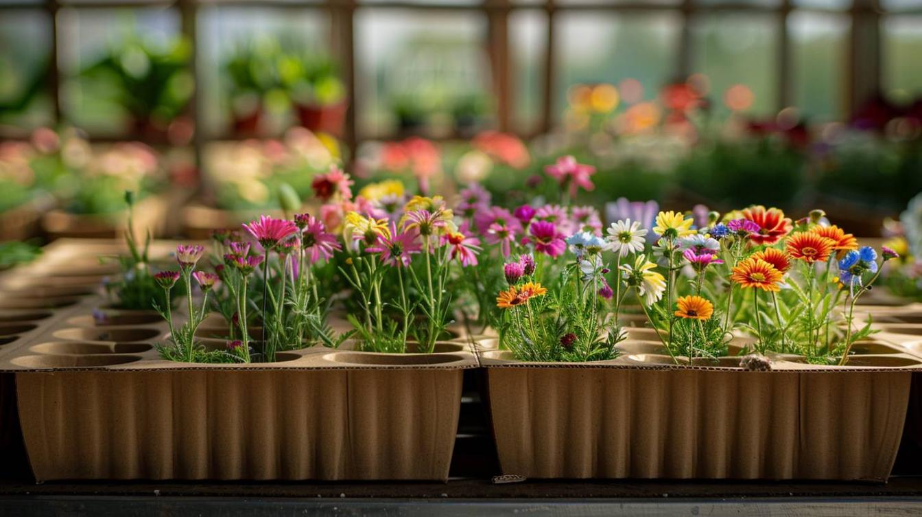 Barquette carton pour fleurs