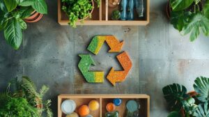 Symbole du recyclage dans l’emballage